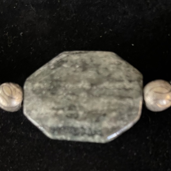 Hand Crafted  One of a Kind Choker Set in Agate/Labradorite/Shell/Coral & Silver - Picture 4 of 7